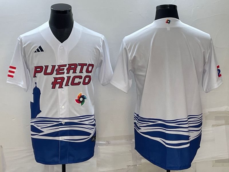 Men 2023 World Cub Blank White MLB Jersey